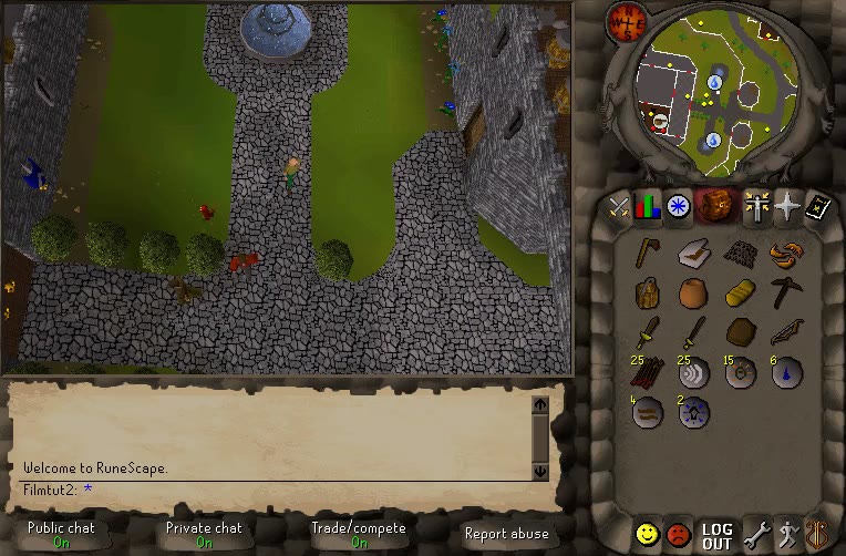 The account in Lumbridge, the starter kit in its inventory